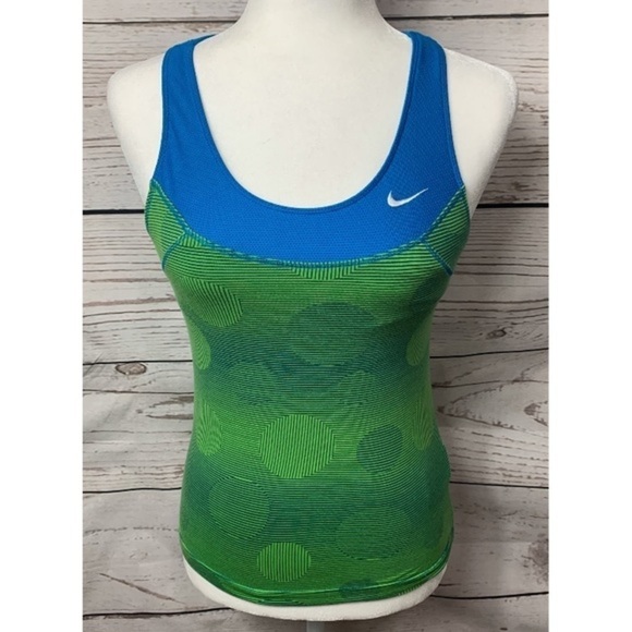 EUC Nike Circle Pattern Mesh Racerback Tank Top - Picture 1 of 5